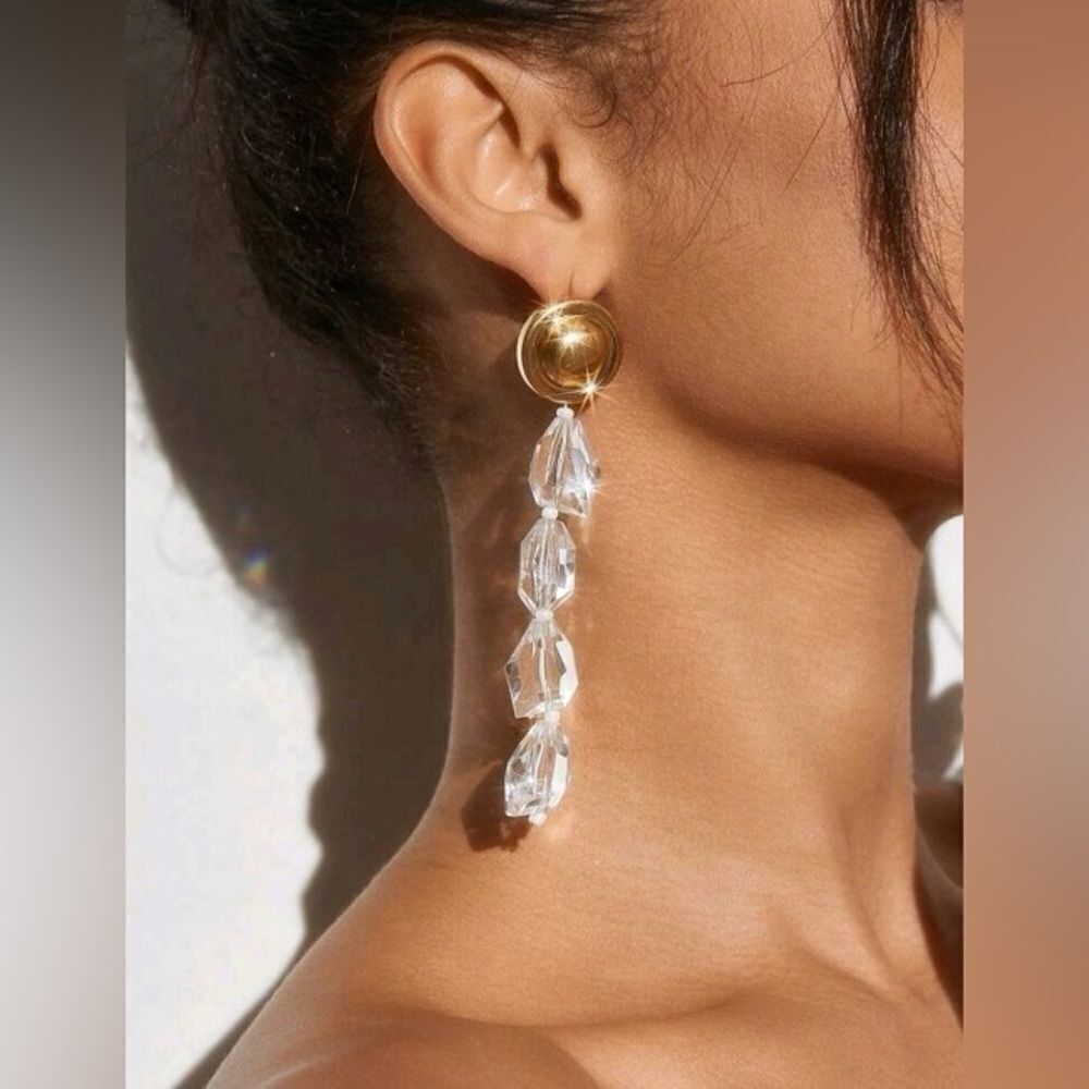 Crystal drop earrings M1003